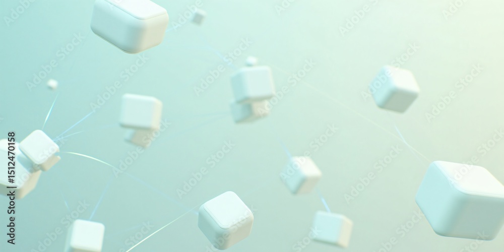 Poster abstract blockchain network background