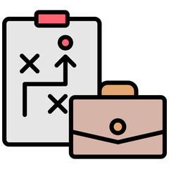 Strategy Outline Color Icon
