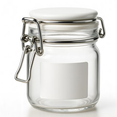 Glass Jar With Metal Clamp
