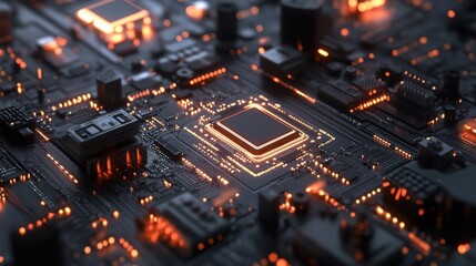 Fototapeta premium 5g mobile network chip enabling high-speed wireless communication