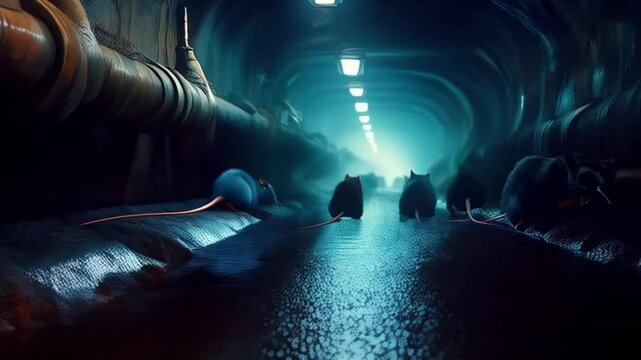  Schleimiger Tunnel mit Ratten und modrigem Gestank