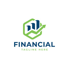 finance business accounting logo design financial marketing graph arrow growth