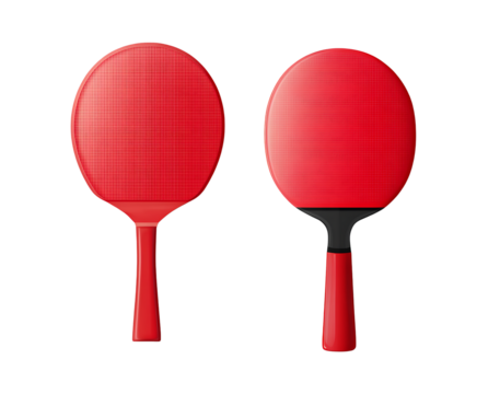 ping pong racket and ball realistic resolution, isolated on transparent background, png file - Powered by Adobe