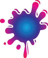 Ink drops and splashes. Blotter spots, liquid paint drip drop splash and ink splatter. Artistic dirty grunge abstract spot vector set.