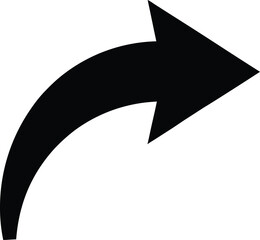 Forward icon vector, share arrow icons, reply, send, next, right arrows, curve arrows icons flat illustration isolated on white background.