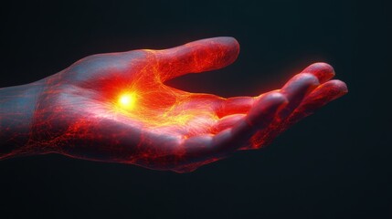 Pain on fingers. Work on computer. Office syndrome