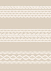 Charming Hand Painted Geometric Curly Flower Design Artworks