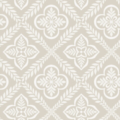 Charming Hand Painted Geometric Curly Flower Design Artworks