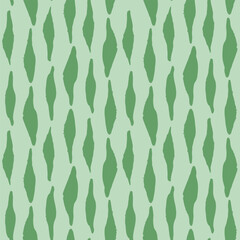 Seamless repeat pattern with abstract hand painted oval shapes in stripes in tonal soft green shades. Camo brush strokes, calming background for nature, forest, outdoor, unisex projects.