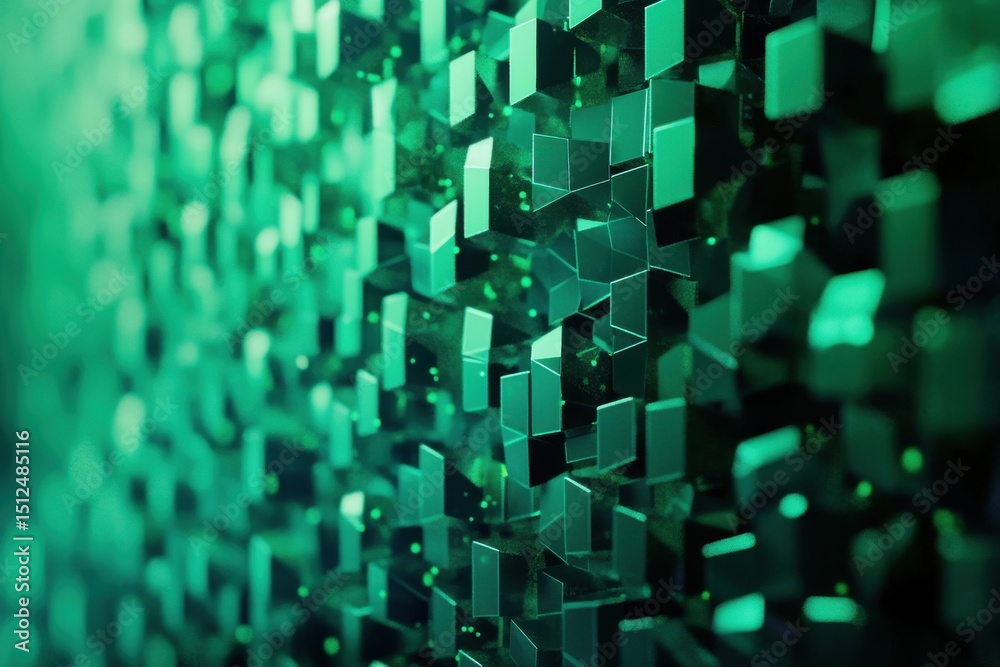 Poster digital green hexagonal background creates a seamless pattern with a modern and dynamic look, green 
