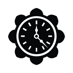 Calendar Clock Schedule Icon Vector Illustration