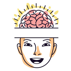 Happy mind color stroke