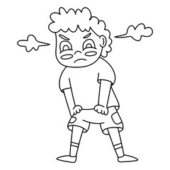 Furious little boy