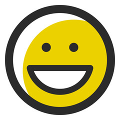 Smiley colored stroke emoticon