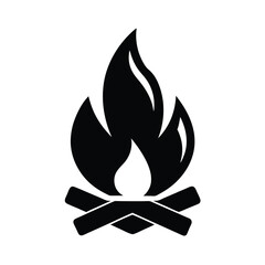 Campfire Heat Reflector Icon Vector Illustration