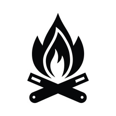 Campfire Lid Lifter Icon Vector Illustration
