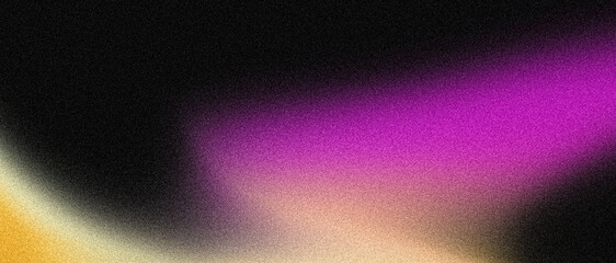 Plakat Abstract vibrant background pink yellow abstract gradient shape on black