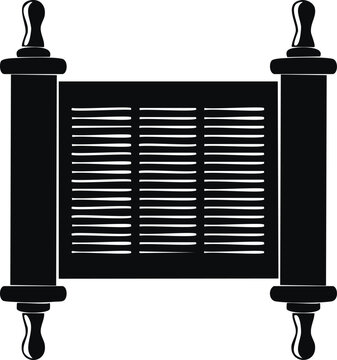 black torah scroll icon clip art preview