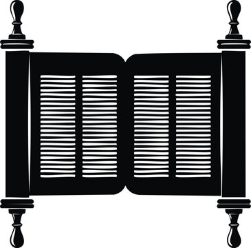 black torah scroll icon clip art preview