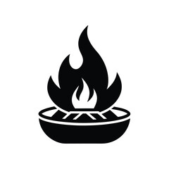 Fire Pit Ember Guard Icon Vector Illustration