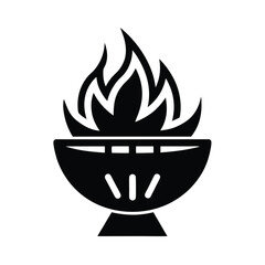 Fire Pit Grate Icon Vector Illustration