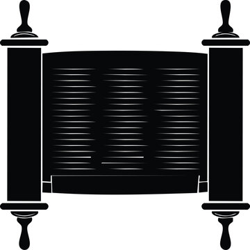 black torah scroll icon clip art preview