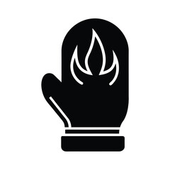 Fireproof Mitt Holder Icon Vector Illustration