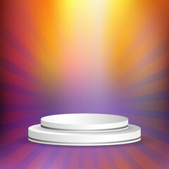 Minimal Gradient Podium Background with Mesh Texture Vector