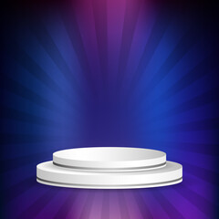 Futuristic Mesh Gradient Podium Display Vector