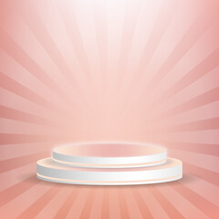 Warm Gradient Mesh Display Stand Vector