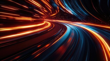 Dynamic fast-speed interface background, perfect for racing games, motion graphics, or futuristic UI design. Featuring blurred lights, high-speed streaks, and tech-style overlays that evoke adrenaline