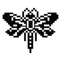 Fototapeta premium Stylized Silhouette of a Dragonfly with Intricate Wing Patterns