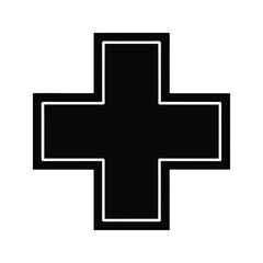 First Aid Cross Icon Vector Illustration
