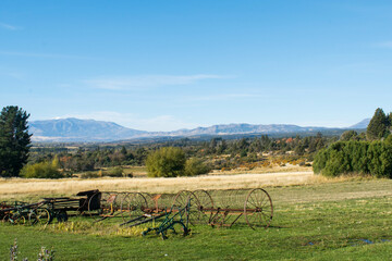 Obraz premium Campo montañoso