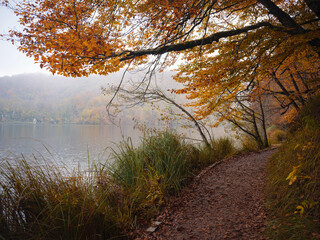 Plitvice Lakes in Croatia during autumn