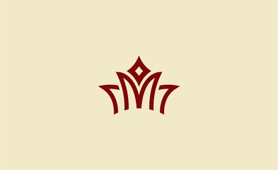 Crown Logo with Letter  M. Elegant, King, Royal and Premium concept for Luxury and jewellery Brand. © ahmadfaiz