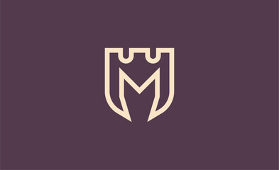Crown Logo with Letter  M. Elegant, King, Royal and Premium concept for Luxury and jewellery Brand.