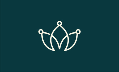 Crown Logo with Letter  M. Elegant, King, Royal and Premium concept for Luxury and jewellery Brand.