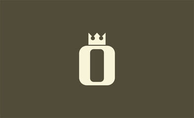 Crown Logo with Letter  O. Elegant, King, Royal and Premium concept for Luxury and jewellery Brand.