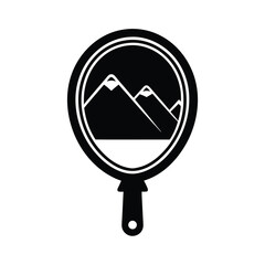 Hiking Signal Mirror Icon Vector Illustration