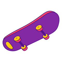 Violet skateboard color stroke
