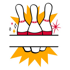 Bowling pins retro
