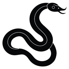 Cobra snake silhouette vector art illustration black, snake graphic icon snake black silhouette isolate vector, Coiled snake silhouette vector illustration of a cartoon of a snake vector illustration.
