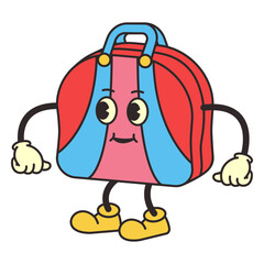Bag retro cartoon bowling
