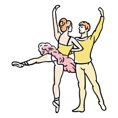 Ballet traditional couple people