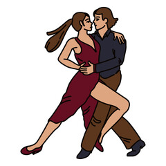 Ballroom dancer couple people