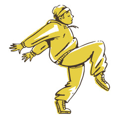 Hip hop dancing people