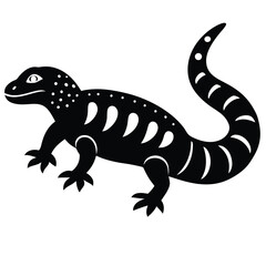 Printable vector illustration of sanda lizards, Lizard vector, Silhouette Vector Illustration of a Sanda Lizard, Creepy Crawly Lizard, Sanda Vector Set, Minimalist Black Sanda Lizard Silhouette. Sanda