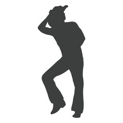 Silhouette of a man dancing