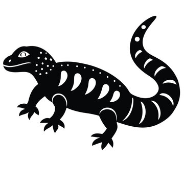 Printable vector illustration of sanda lizards, Lizard vector, Silhouette Vector Illustration of a Sanda Lizard, Creepy Crawly Lizard, Sanda Vector Set, Minimalist Black Sanda Lizard Silhouette. Sanda